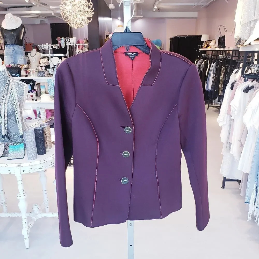 WORTH New York Modal Front Button Blazer